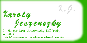 karoly jeszenszky business card